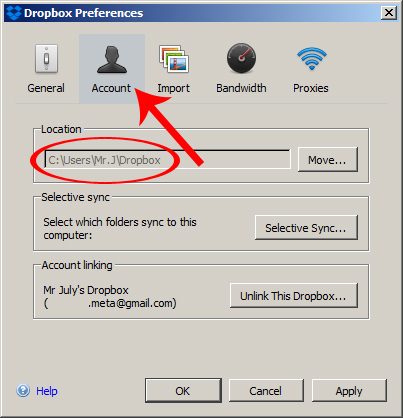 Thay đổi thư mục cài đặt Dropbox Thay đổi thư mục cài đặt Dropbox