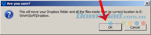 Xác nhận việc di chuyển Dropbox Xác nhận việc di chuyển Dropbox