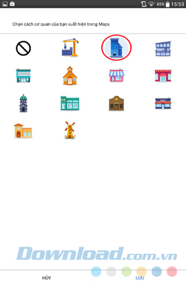 Biểu tượng đánh dấu địa điểm trên Google Maps