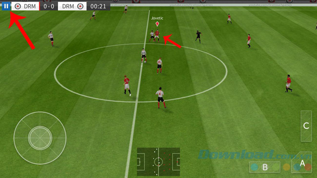 Màn hình thi đấu người chơi 1