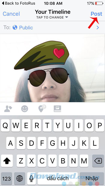 Chia sẻ ảnh lên Facebook