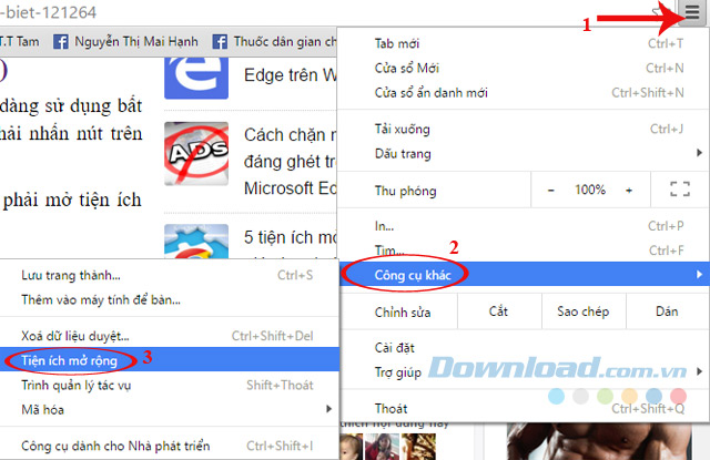 Tiện ích mở rộng Tiện ích mở rộng