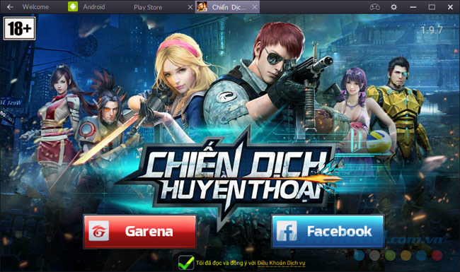 Đăng nhập vào game Chiến dịch huyền thoại