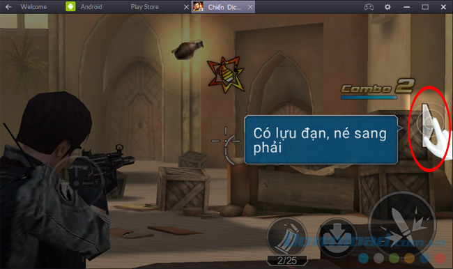 Tránh lựu đạn trong game Chiến dịch huyền thoại