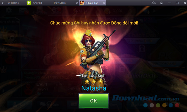 Nhận thêm đồng đội trong game Chiến dịch huyền thoại