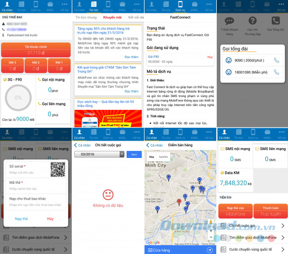 giao diện my mobile