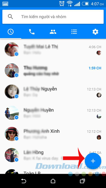 Nhấn vào biểu tượng dấu cộng