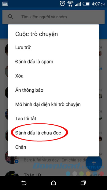 Danh sách đã đọc