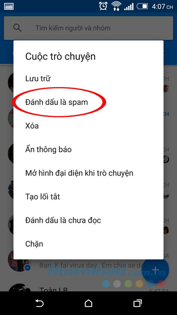 Danh sách spam