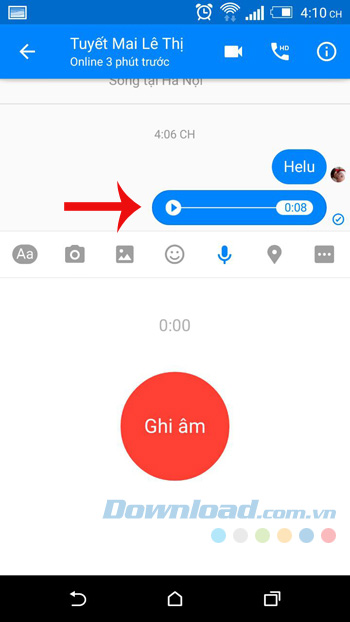 Gửi tin nhắn âm thanh