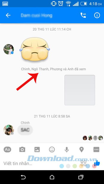 Số người xem tin nhắn