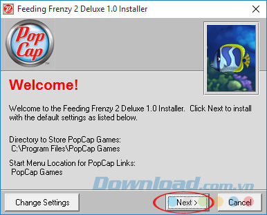 Cài đặt game Feeding Frenzy