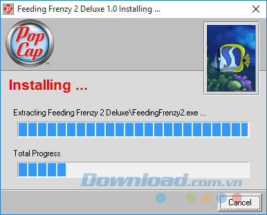 Quá trình cài đặt game Feeding Frenzy