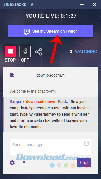 Xem video đang stream Xem video đang stream