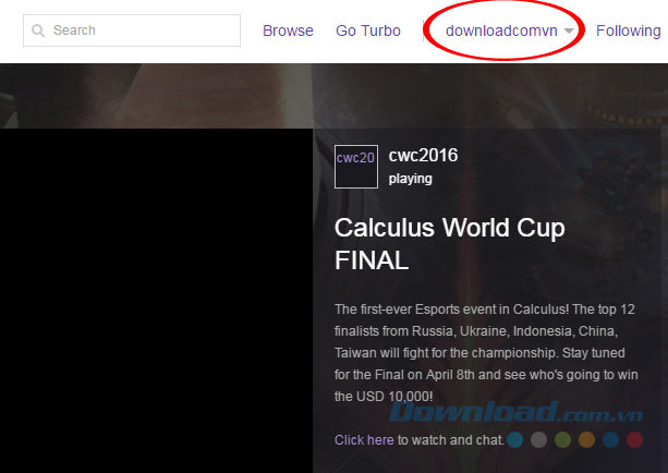 Đăng ký tài khoản Twitch thành công Đăng ký tài khoản Twitch thành công