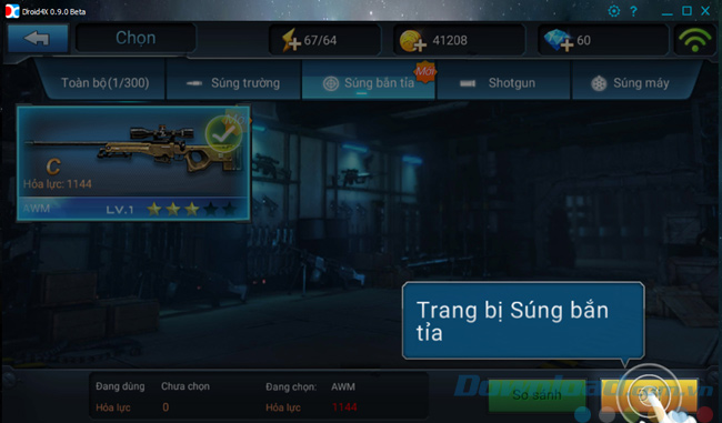 Trang bị thêm súng trong game Chiến Dịch Huyền Thoại