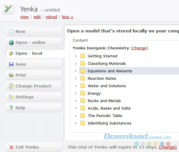Các chương trình học trong Yenka Các chương trình học trong Yenka