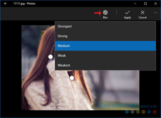 Chỉnh độ mờ Chỉnh độ mờ