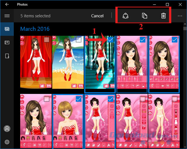 Xóa ảnh, sao chép ảnh Xóa ảnh, sao chép ảnh
