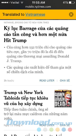 Dịch trang web trên Safari Dịch trang web trên Safari