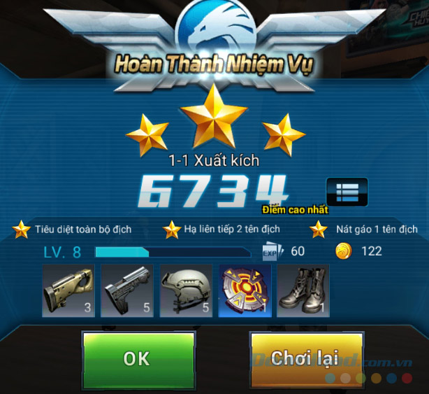 Hoàn thành nhiệm vụ