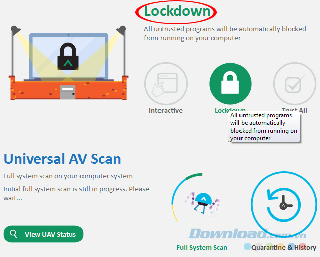 Chế độ lockdown