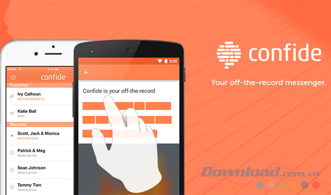 phần mềm chat Confide