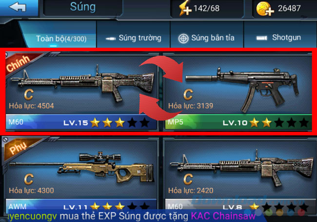 Đổi súng thành công