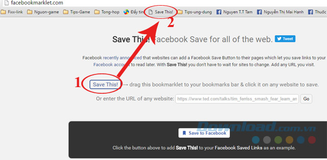 Kéo Save This lên thanh địa chỉ Kéo Save This lên thanh địa chỉ