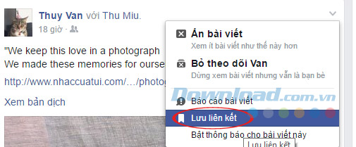 Lưu liên kết Lưu liên kết