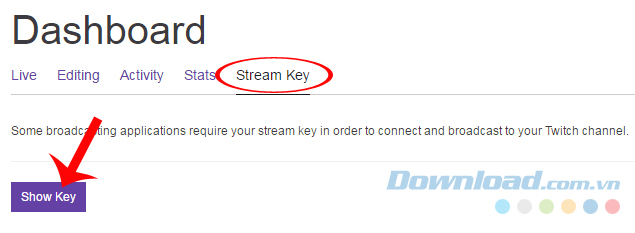 Stream Key Stream Key