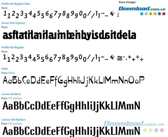 Nhận diện font chữ bằng Myfonts
