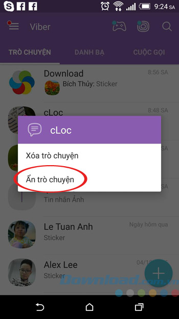 Ẩn trò chuyện Ẩn trò chuyện