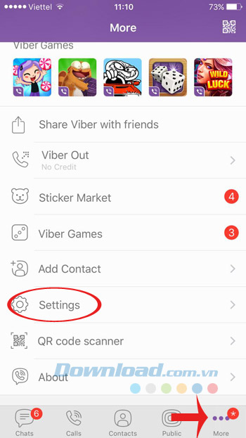 Vào phần Settings Vào phần Settings