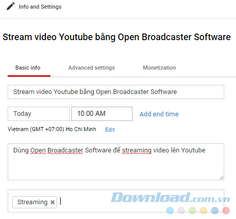 Stream video lên Youtube bằng OBS Stream video lên Youtube bằng OBS