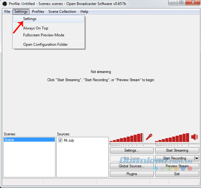 Thiết lập OBS Thiết lập OBS