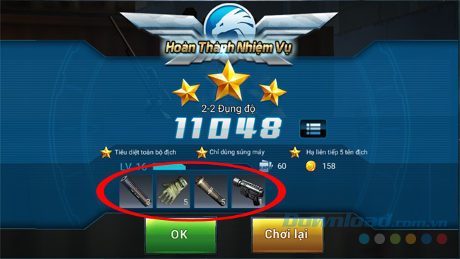 Hoàn thành nhiệm vụ để nhận thưởng nguyên liệu 