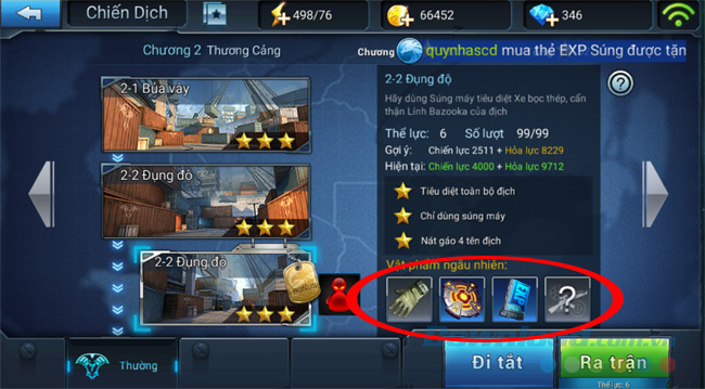 Cách kiếm nguyên liệu nâng cấp trong game Chiến Dịch Huyền Thoại