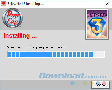 Quá trình cài đặt game Bejeweled