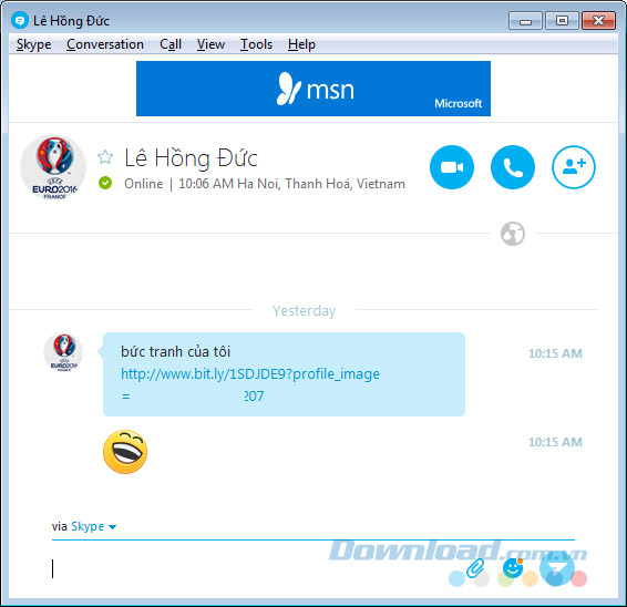 Skype dính mã độc Bit.ly