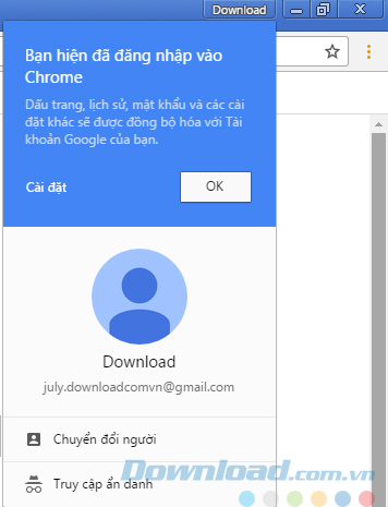 Sử dụng nhiều tài khoản trên Chrome Sử dụng nhiều tài khoản trên Chrome