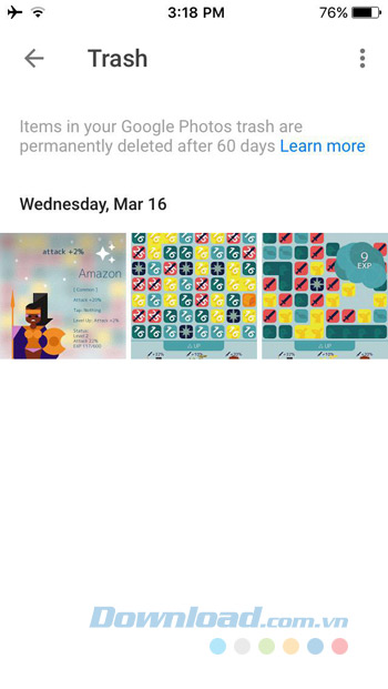 Giao diện thùng rác Giao diện thùng rác