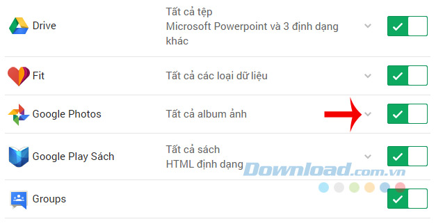 Tìm tới mục Google Photos Tìm tới mục Google Photos