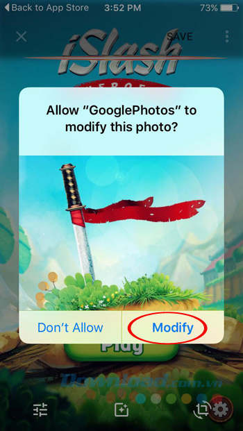 Xác nhận chỉnh sửa ảnh Xác nhận chỉnh sửa ảnh