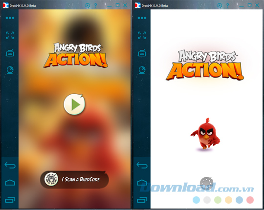 Chơi game Angry Birds Action bằng giả lập