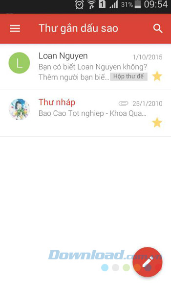 Toàn bộ thư gắn dấu sao Toàn bộ thư gắn dấu sao