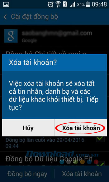 Xác nhận xóa tài khoản Xác nhận xóa tài khoản