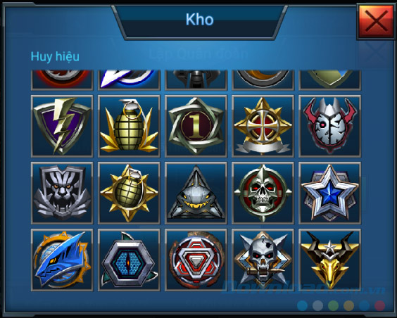 Kho huy hiệu Quân Đoàn