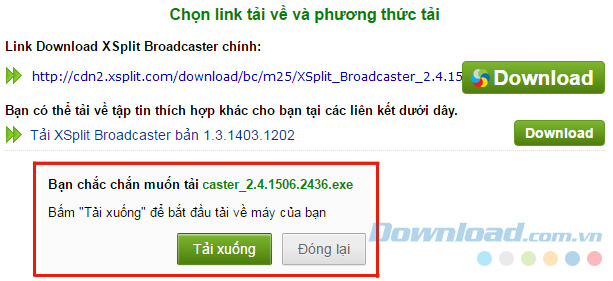 Download phần mềm XSplit Broadcaster