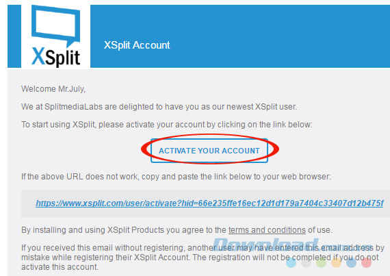 Kích hoạt tài khoản